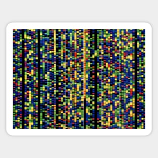 Screen showing a human genetic sequence (G210/0716) Sticker